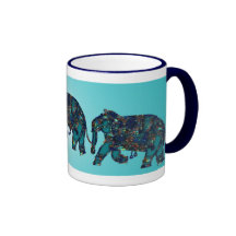 Éléphant d'onyx mugs à café