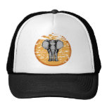 Éléphant et Sun vintage Casquettes De Camionneur