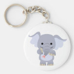 Éléphant heureux Keychain de bande dessinée porte-clés