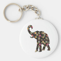 Éléphant hippie Keychain Porte-clés