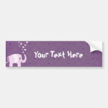 Éléphant mignon dans rose girly et le pourpre adhésif pour voiture