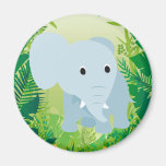Éléphant mignon de bébé aimant