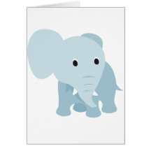 Éléphant mignon de bébé carte