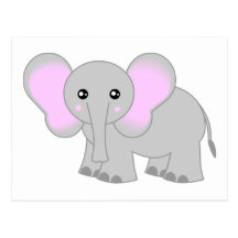 Éléphant mignon de bébé cartes postales