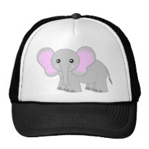 Éléphant mignon de bébé casquette de camionneur