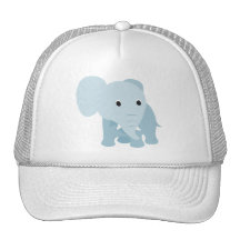 Éléphant mignon de bébé casquette de camionneur
