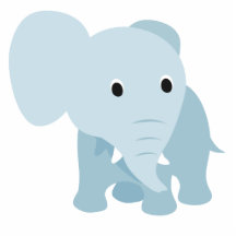 Éléphant mignon de bébé découpage en acrylique