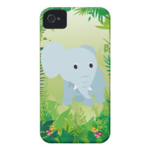 Éléphant mignon de bébé étui iPhone 4