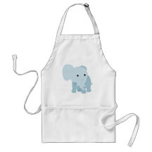 Éléphant mignon de bébé tabliers