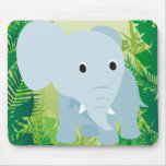 Éléphant mignon de bébé tapis de souris