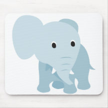 Éléphant mignon de bébé tapis de souris