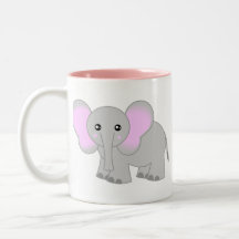 Éléphant mignon de bébé tasses à café