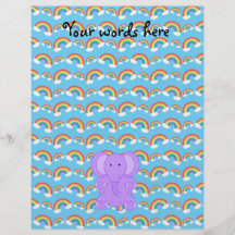 Éléphant mignon de pourpre de bébé tract