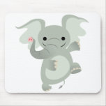 Éléphant Mousepad de bande dessinée de danse tapis de souris