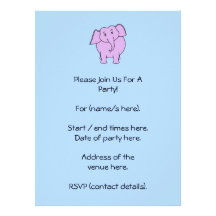 Éléphant pourpre. Bande dessinée Faire-parts