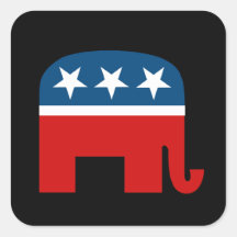 Éléphant républicain autocollants