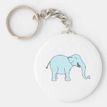 Éléphant riant de turquoise porte-clef