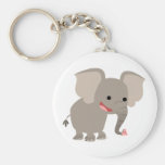 Éléphant riant Keychain de bande dessinée porte-clés