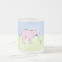 Éléphant riant rose tasses