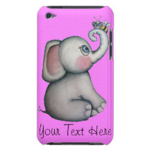 Éléphant rose avec le cas de contact d'iPod d'abei Coque iPod Touch