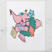 éléphant shopaholic mignon d'achats prospectus