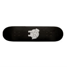 Éléphant somnolent gris. Bande dessinée Skateboards Customisés