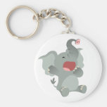 Éléphant somnolent mignon Keychain de bande dessin porte-clés