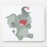 Éléphant somnolent mignon Mousepad de bande dessin tapis de souris