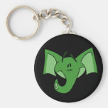 Éléphant vert Keychain Porte-clefs