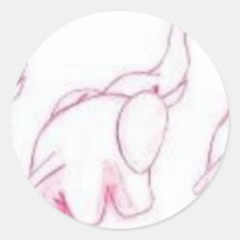 Éléphants roses sur le défilé autocollants