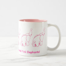 Éléphants roses tasse