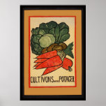 Élevons une copie de potager affiche
