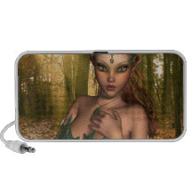 Elf dans des haut-parleurs en bois