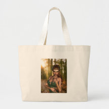 Elf dans le sac de toile en bois
