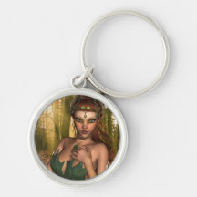 Elf en bois Keychain Porte-clé