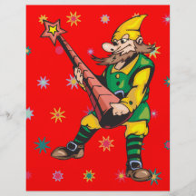 Elf et arbre de Noël Topper Prospectus Personnalisés
