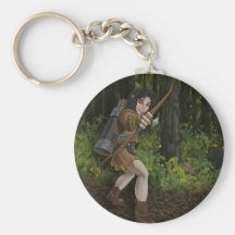 Elf foncé Keychain Porte-clé