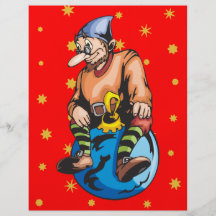 Elf se reposant sur l'ornement de Noël Prospectus En Couleur