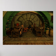 Elfes de SteamPunk - au travail Affiche