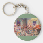Elfes vintages et jouets de Pôle Nord de l'atelier Porte-clef