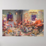 Elfes vintages et jouets de Pôle Nord de l'atelier Poster