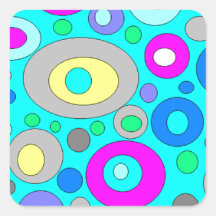 Elipse Patern by Muma Bev #589 Square Sticker