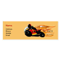 Emballage de moto cartes de visite professionnelles