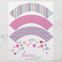 Emballage de petit gâteau de point de gel de fille prospectus avec motif