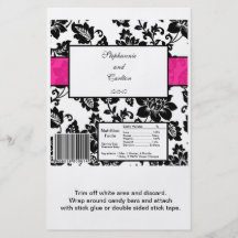 Emballage de sucrerie floral de mariage damassé de prospectus personnalisés