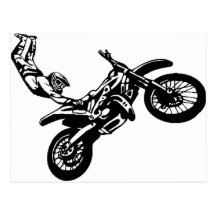 Emballage tous terrains de moto carte postale