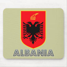 Emblème albanais tapis de souris