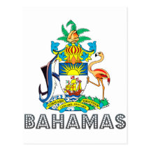 Emblème bahamien carte postale