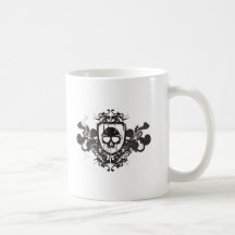 Emblème de crâne tasse à café