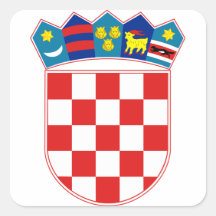 emblème de la Croatie Autocollants Carrés